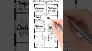 4Bhk House Plan Design|| 120 Gaj me makan ka naksha🏠|| #viral #shorts #video #house #home #design