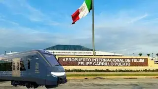 Estacion TREN MAYA en el AEROPUERTO de TULUM