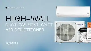 Pioneer&reg; Diamante Essenza&trade; 12,000 BTU 17 SEER2 230V High-Wall Ductless Mini-Split Inverter Heat Pump
