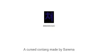 066DD0C02C: a cursed conlang for the CCC3