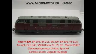 HR003C Roco H0 V200 - Motor 85002, 85003, 85039, 85065, 85067, 85075, 85089, 85119 - Micromotor.eu