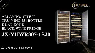 Allavino Vite II Tru-Vino 554 Bottle Dual Zone Black Wine Fridge 2X-YHWR305-1S20