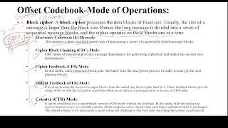 2.14_Block Cipher_Offset Codebook Mode of Operations_Cryptography