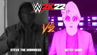 Steve the Darkness (STD) vs. Betsy Buns - WWE 2K22 PS5 Extreme Rules Full Match