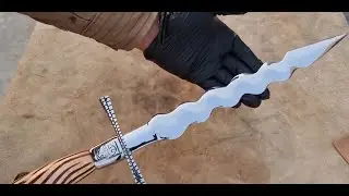 KRIS Knife out of  Gate Lock #experiment #factory #craft #science #factorys #copper