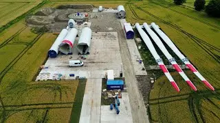 Windpark M&uuml;nstedt - Die Vormontage