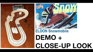 Vintage Eldon 1970 Snowmobile Slot Cars 1:32 Scale WORKS 99% Complete  - DEMO + in-depth look!