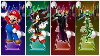 Super Mario vs ShadowSonic vs Transylvania  vs Aliens cocomeloncocomelon in Tiles hop coffin dance 