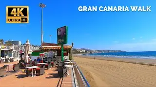 Gran Canaria Playa del Ingles Boardwalk to Yumbo Shopping Center 🔴 March 3, 2021 Maspalomas