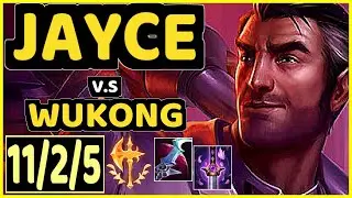 JAYCE vs WUKONG - QUADRAKILL 11/2/5 KDA TOP GAMEPLAY - KR Ranked GRANDMASTER
