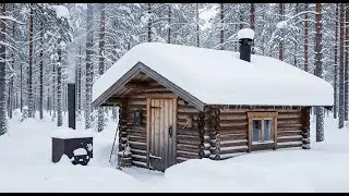 Returning to My Snow Covered Log Cabin &ndash; Winter &ndash;40&deg;C Alone in the Deep Forest