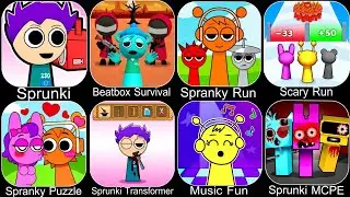 Spranky Survival, Beat Duet,Scary Run,Spranky Transformer, Sprunky Run, Spranky Role SwapPuzzle