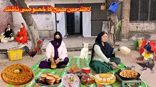 Rural winter morning routine in Pakistan|Breakfast routine in quarter|Cauliflower parathas with tea|
