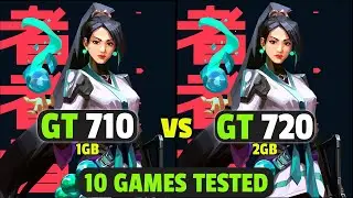 GeForce GT 710 (1GB) vs GeForce GT 720 (2GB) | 10 Games Test | Close Encounter 🔥 !