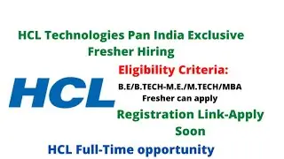 HCL Technologies Off Campus Drive for 2022 | 2021 | 2020  Batch | Any Graduation | Salary 4.5 LPA