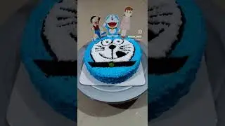 Doraemon cake design #half kg cake design #simple cake#new cake design #wholecake #smallcakes