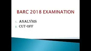 BARC Exam Analysis and Cut off