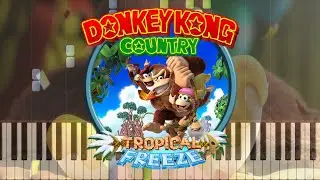 Donkey Kong Country - Tropical Freeze - Funky Waters / Amiss Abyss (Piano, Game Video)