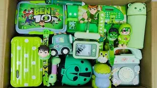 Unboxing Trending BEN 10 &Green Stationery 📚 Geometry Box, School Bag, Watch, Sharpener, Sling Bag