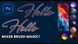Master 3D Effects in Photoshop Create Stunning 3D Text & Designs with Mixer Brush