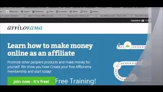Join Affilorama! The #1 Marketing Campaign!