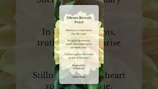 Day 13 - Silence Reveals Peace