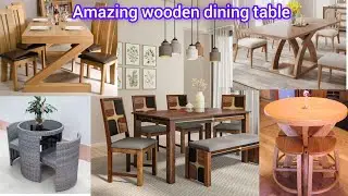 Beautiful wooden dining table design||space space saving furniture
