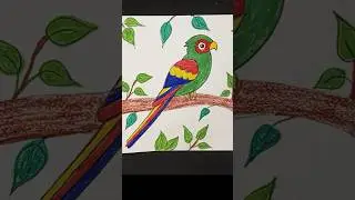 Easy Parrot 🦜 Drawing #shorts #viralvideos #parrot