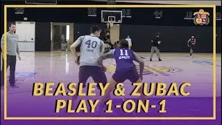 Lakers Practice: Michael Beasley & Ivica Zubac Play one-on-one After Practice