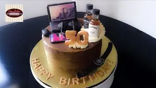 A Techno Savvy Cake for 50th Birthday | A Decorating Tutorial