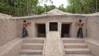 99 Days Build the most Amazing Underground Tunnel water slide Temple House ( Part I )