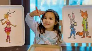 3 Marker ZOOTOPiA challenge!!NICK WiLDE, JUDY HOPPS AND GARY get their COLORs (the MOViE)