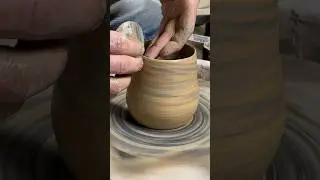 Local Clay Tumbler #asmr #potteryasmr #artshorts #satisfying #pottery #ceramics #oddlysatisfying