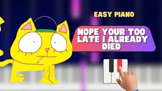 Nope your too late i already died - WIFI SKELETON ( Easy piano tutorial )