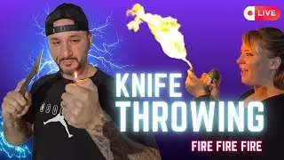 FIRE Trick Shots 🔥 Win Throwing Knives