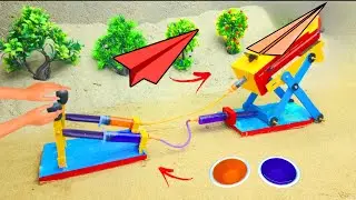 DIY Smartivity Hydraulic Plane Launcher | Paper Jet Aircraft | Science Project