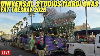 🔴Live: Universal Studios Orlando Fat Tuesday Mardi Gras with Parade at 7pm 2/17/2026
