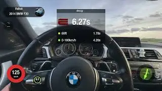 BMW F30 330d xDrive STAGE2 0-100 km/h 1/4 mile dragy