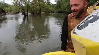 Cairns to Cap York on Motorbikes, crazy water levels, crocs, waterfalls, bikes carried across water.