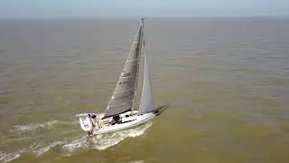 Naze Tower & Beach - Walton-On-The-Naze - Essex. Dji Mini 2 Footage on a very hazy day