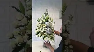 How do I make a flower arrangement | new born baby Boy | vase arrangement