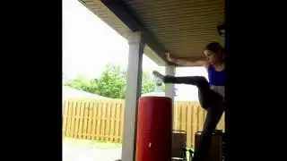 Girl versus water bottle: kicks & tricks!