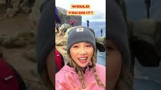 1,110m Freefall! Would You Stand on Kjeragbolten? #shorts