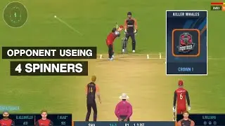 opponent using 4 spin bowlers ,  high rank opponent 🔥 RC 24 Multiplayer gameplay