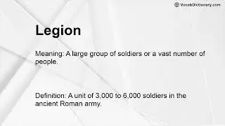 Legion Meaning