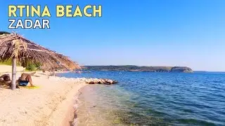 🌴 Rtina Beach Zadar 🇭🇷 4K | Croatia 🏖️ Walking Tour 2023.