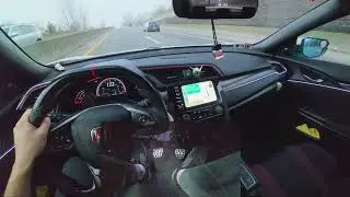 Foggy Afternoon City Drive In 2020 Civic Si [4K POV | No Commentary]