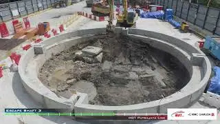 MRT PY Line time lapse compilation of key underground works during the final year of construction.