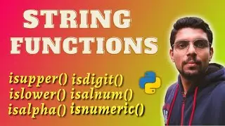 String Functions in Python | isalpha, isdigit, isupper, islower, isspace, isalnum  | Class 11/12 CS