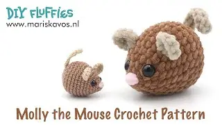 How to crochet Molly the Mouse Amigurumi easy Crochet Pattern Tutorial for beginners.